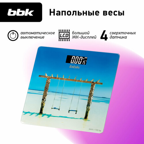 Где купить Весы электронные BBK BCS3005GE синий, синий BBK 