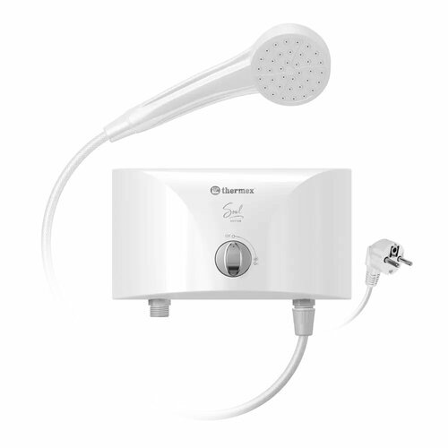 Где купить Проточный водонагреватель электрический Thermex Soul 3500 shower 2110643.5 кВт белый с душевой лейкой Thermex 