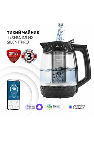 Электрический тихий чайник Polaris PWK 1823CGLD Wi-Fi IQ Home с подсветкой