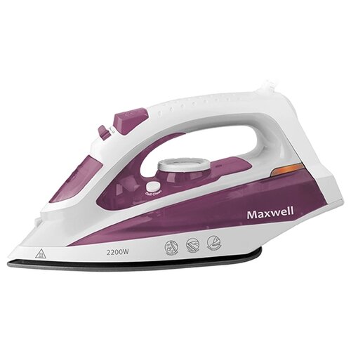 Где купить Утюг Maxwell MW-3058, белый/фиолетовый Maxwell 