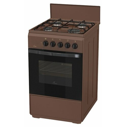 Где купить Газовая плита Flama AG14014-B, коричневый Flama 