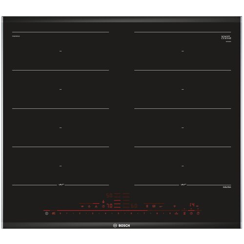 Где купить Индукционная варочная панель BOSCH PXX675DV1E, с рамкой, цвет панели черный, цвет рамки серебристый Bosch 