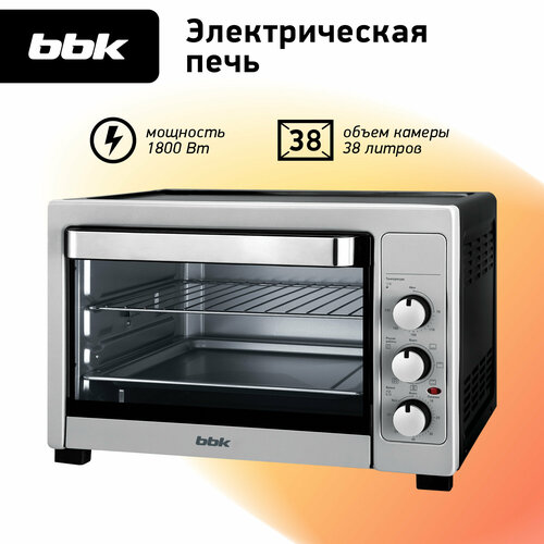 Где купить Мини-печь BBK OE3884M, серебряный BBK 