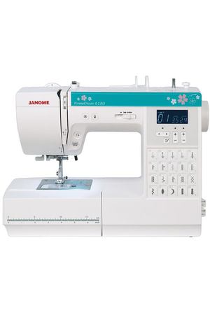 Швейная машина Janome HomeDecor 6180, белый/зеленый