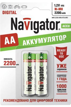 Батарейки Navigator NHR-2200-HR6-RTU-BP2