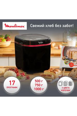 Хлебопечка Moulinex OW2208 Pain Plaisir, черный