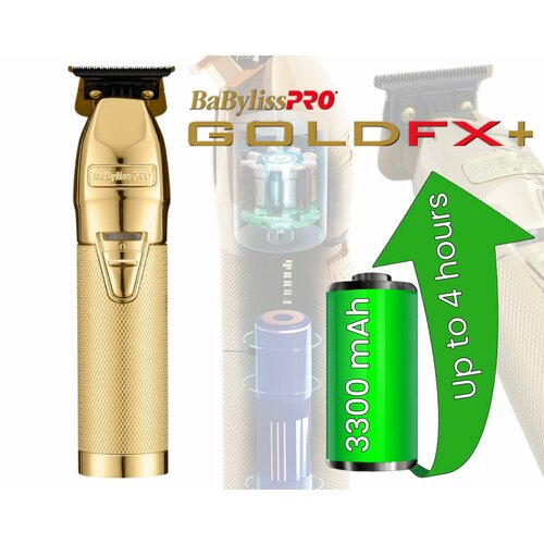 Где купить Профессиональный триммер, новая ревизия BaByliss New Upgraded GoldFX+ N1 Skeleton Cordless Trimmer FX787NG Триммер для контурирования BaBylissPRO® GoldFX+, цельнометаллический литиевы BaByliss 