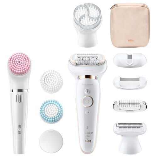 Где купить Эпилятор Braun SES 9100 Silk-epil 9 Flex Beauty Set + щетка для лица, белый Braun 