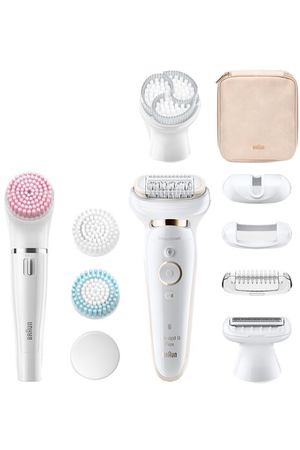 Эпилятор Braun SES 9100 Silk-epil 9 Flex Beauty Set + щетка для лица, белый