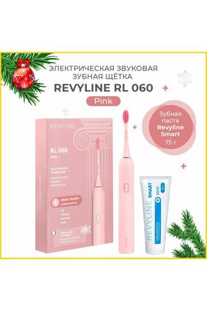 Электрическая зубная щетка Revyline RL 060 розовая + Зубная паста Revyline Smart, 75 г