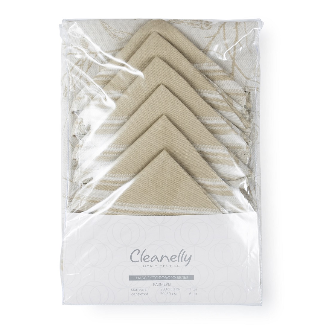 Где купить Набор столового белья Cleanelly Basic oriole оливковый Cleanelly 