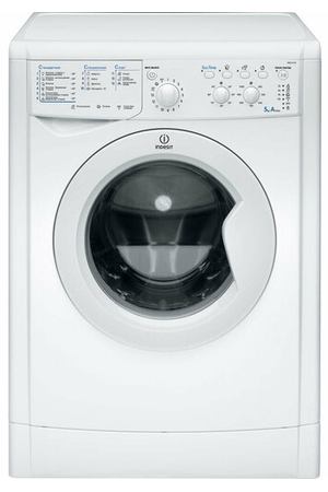 Узкая стиральная машина Indesit IWSB 5105, 40 см, белый, 5 кг, 1000 об/мин, 16 программ