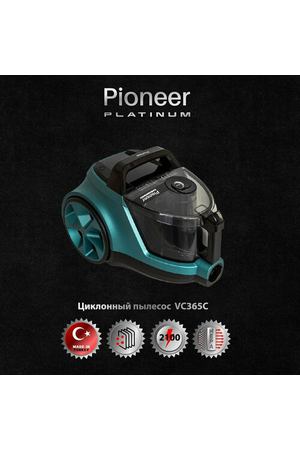 Пылесос для дома Pioneer VC365C, цифровая регулировка мощности, циклон, 3 насадки+щетка с подсветкой, шнур 9 м, 2100 Вт