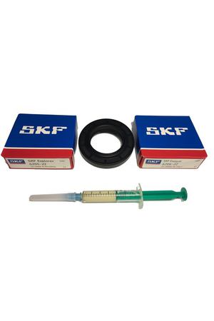 Комплект фирменных подшипников SKF 6205 / 6206 + сальник 37x66x9.5/12 + смазка, подходят для стиральной машины LG