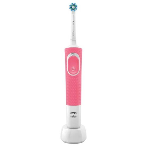 Где купить Vitality 100 CrossAction D100.413.1, розовый, Global, коробка Oral-B 