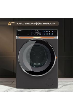 Стиральная машина HIBERG i-DDQ10 - 814 Sd Inverter, Прямой привод, Smart, Обработка паром, Обеззараживание UV, Подсветка барабана, 8 кг, 1400 оборотов