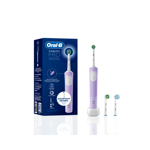 Где купить Электрическая зубная щетка Oral-B Vitality Pro, RU, лиловый Oral-B 