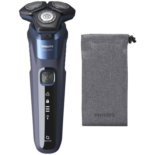 Где купить Электробритва Philips Series 5000 SkinIQ S5585/10, темно-синий Philips 