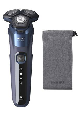 Электробритва Philips Series 5000 SkinIQ S5585/10, темно-синий