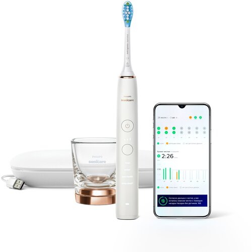 Где купить звуковая зубная щетка Philips Sonicare DiamondClean 9000 HX9911,  CN, белый Philips 