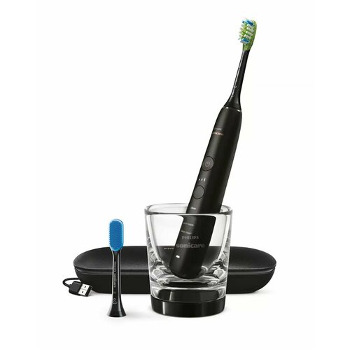 Где купить Звуковая зубная щетка Philips Sonicare DiamondClean 9000 HX9912/09 Чёрная Без бренда 