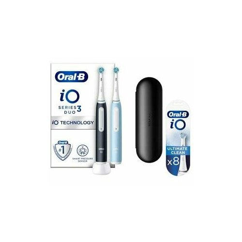 Где купить ORAL-B Электрическая зубная щетка IO3 DUO MATT BLACK + ICE BLUE ORAL-B Oral-B 