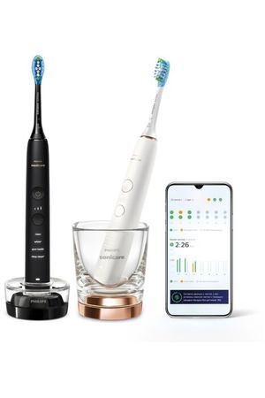 звуковая зубная щетка Philips Sonicare DiamondClean 9000 HX9914, черный/белый