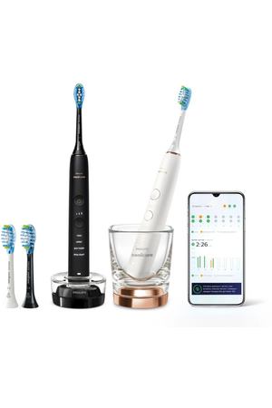 вибрационная зубная щетка Philips Sonicare DiamondClean 9000 HX9914/61, черный/белый