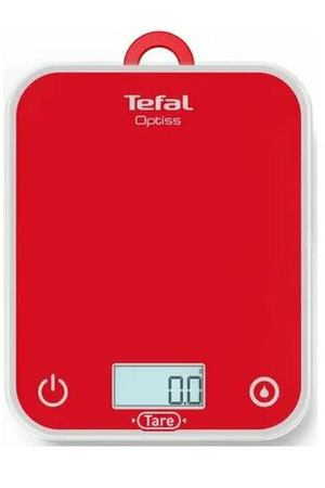 Весы кухонные TEFAL Optiss BC50U3V0 красный [17,5 x 22,5 см /жидкость]