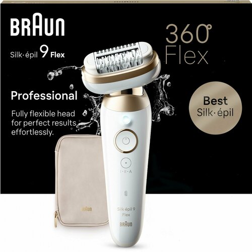 Где купить Эпилятор Braun Silk-epil 9 Flex, Series 9, с технологией Smart Touch, плавающая головка, белый/золото Braun 