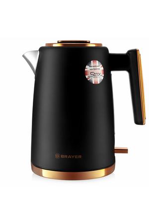 Чайник электрический BRAYER BR1054, 1,7 л, черный/золотистый