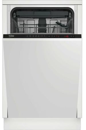 Посудомоечная машина встраиваемая Beko BDIS1W861, 45 см, класс энергопотребления A, 9 комплектов, половинная загрузка и отсрочка старта, защита от протечек WaterSafe, черный