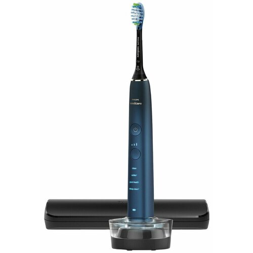 Где купить Звуковая зубная щетка Philips DiamondClean 9000 Series HX9911/88, синий Philips 