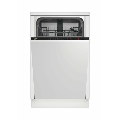 Где купить Посудомоечная машина встраиваемая Beko BDIS1W961, 45 см, класс энергопотребления A, 9 комплектов, половинная загрузка и отсрочка старта, защита от протечек WaterSafe, черный Beko 