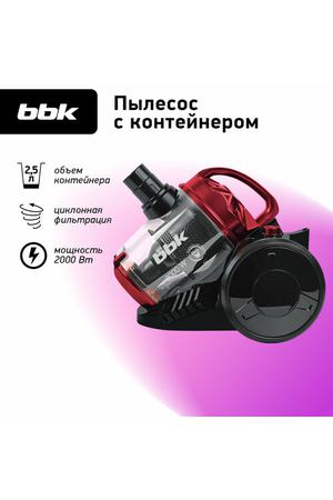 Пылесос BBK BV1503, черный/красный