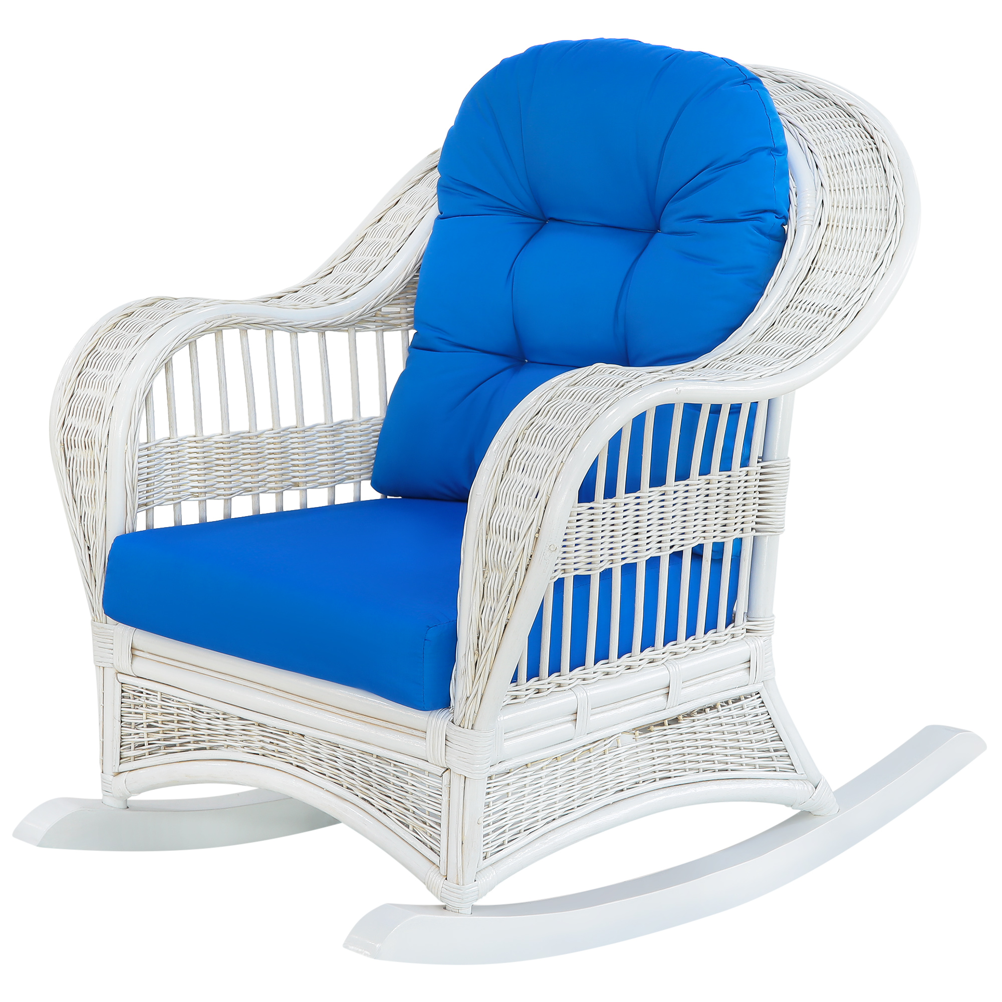Где купить Кресло-качалка Rattan grand white с подушками Rattan grand