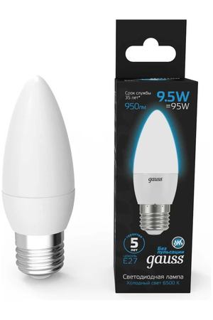 Лампа Gauss Свеча 9.5W 950lm 6500К E27 LED