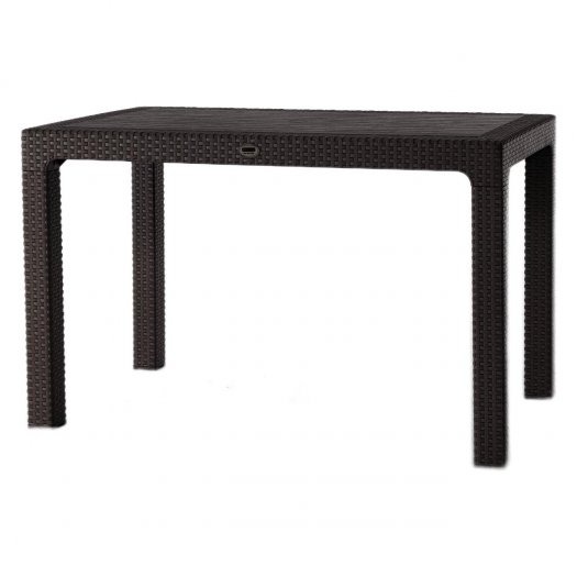 Где купить Стол Heniver Rattan прямоугольный темно-коричневый 70х120 см Heniver