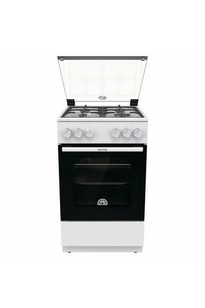 Плита газовая Gorenje GG5A12WF белый, стеклянная крышка, 4 конфорки