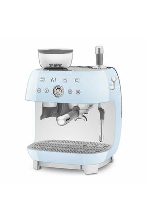 Кофемашина SMEG EGF03PBEU пастельный голубой, рожковая, эспрессо, встроенная кофемолка