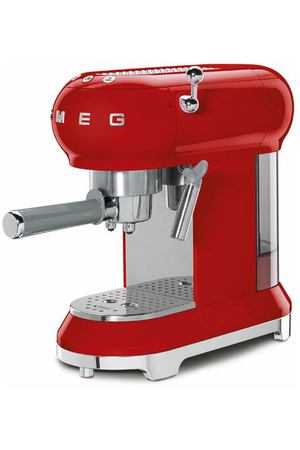 рожковая кофеварка Smeg ECF01 RU, красный