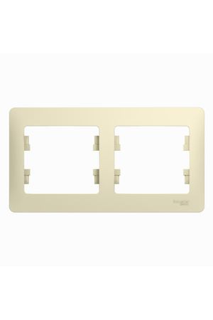 Рамка Schneider Electric Glossa 2 поста горизонтальная бежевый (GSL000202)