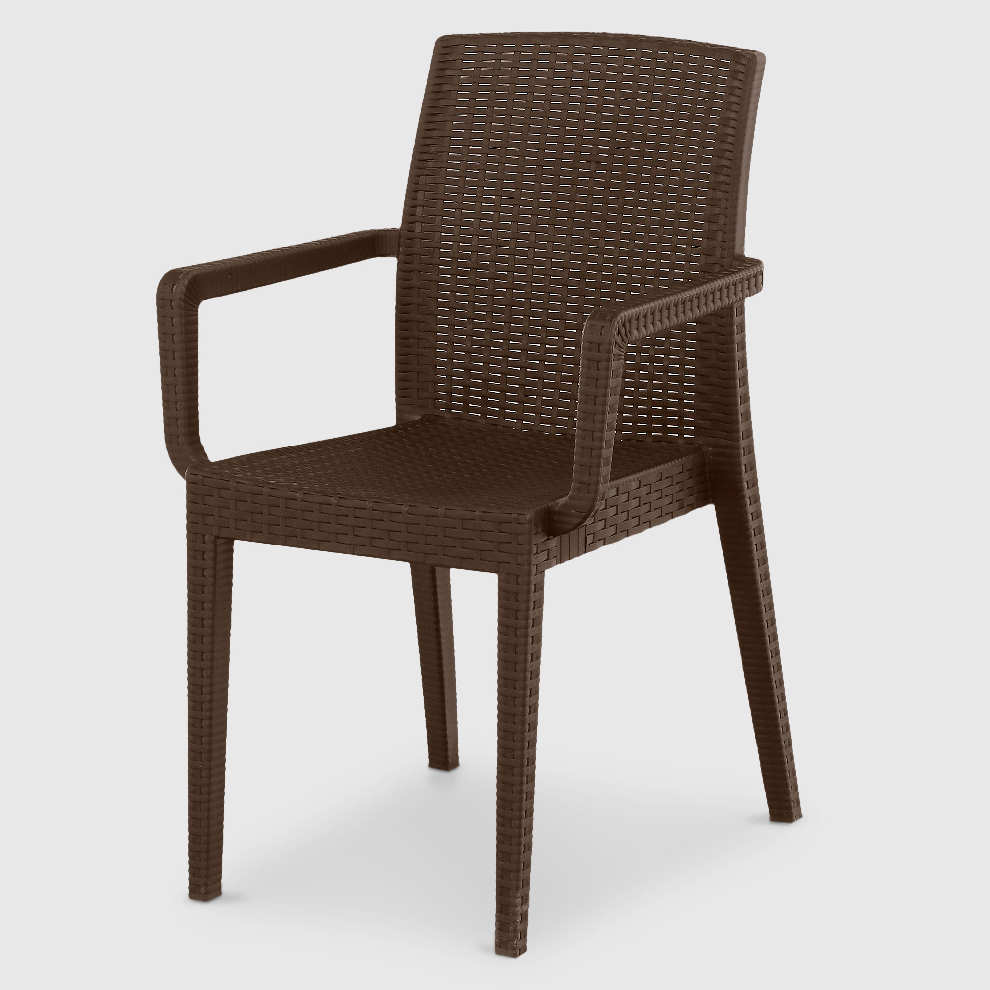 Где купить Кресло Rainbow Siena rattan темно-коричневое 54х58х86 см Rainbow 
