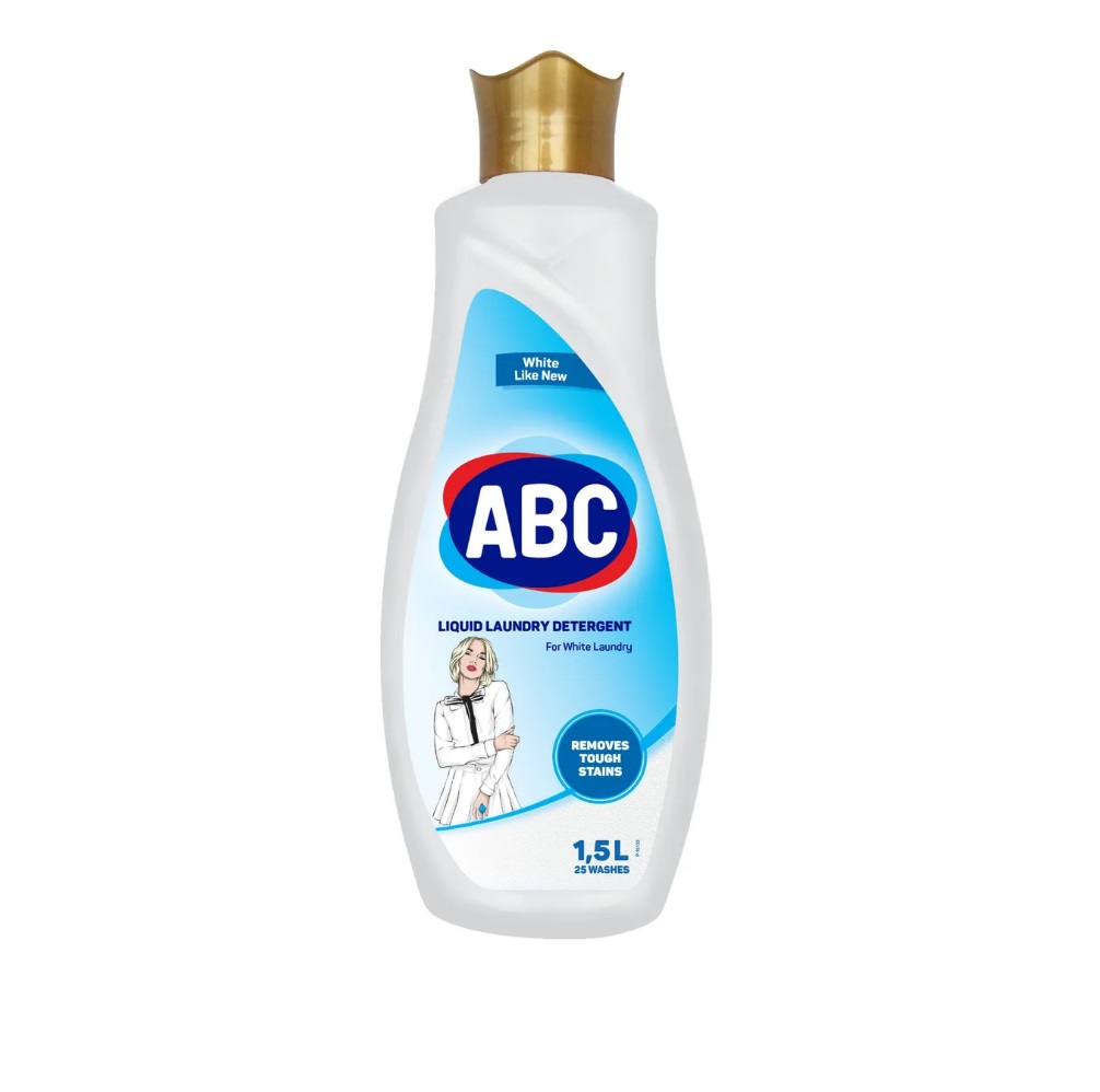 Где купить Жидкое средство ABC для стирки белых тканей 1,5 л Abc