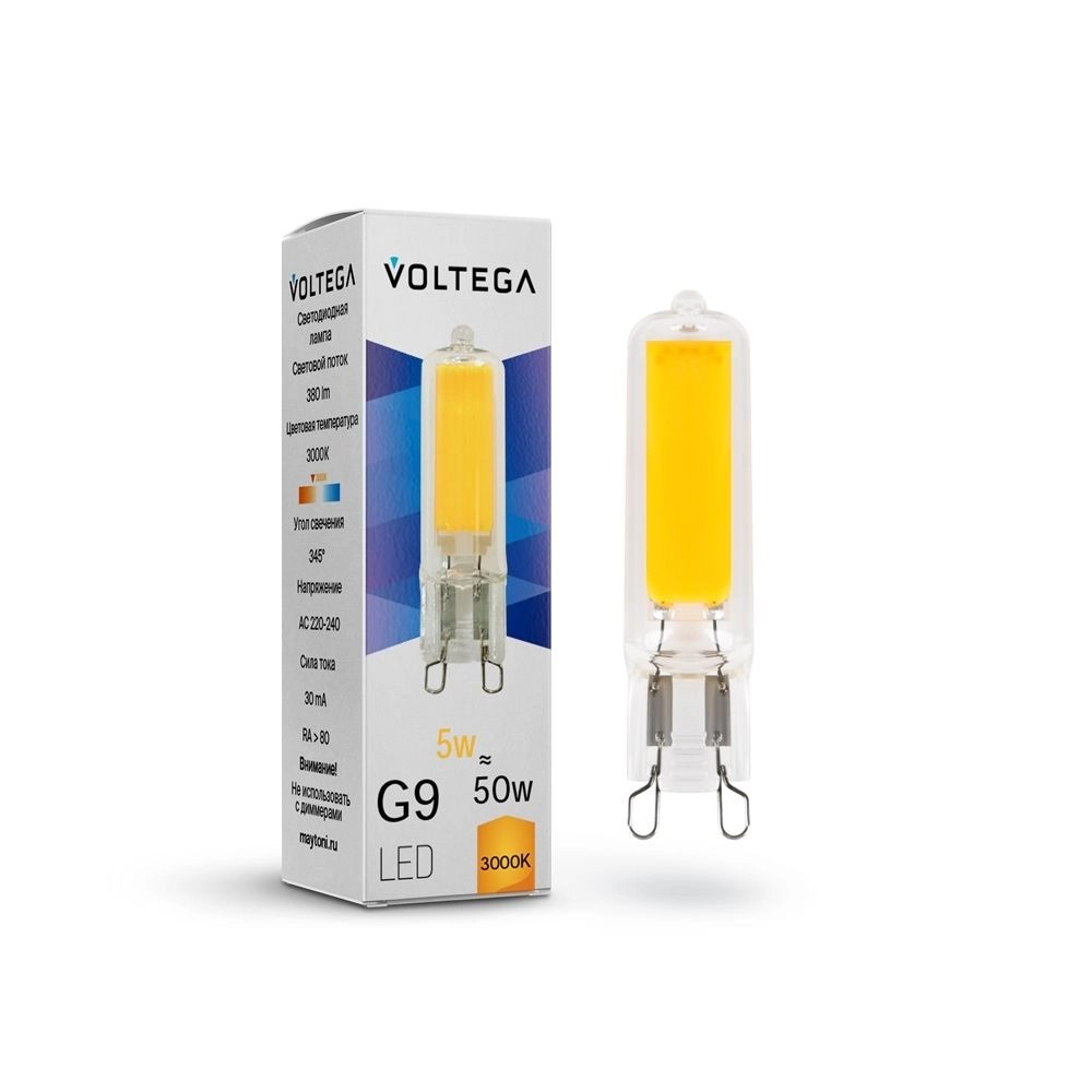 Где купить Светодиодная лампа Voltega Simple Capsule 5W 3000K G9 (7181) Voltega 