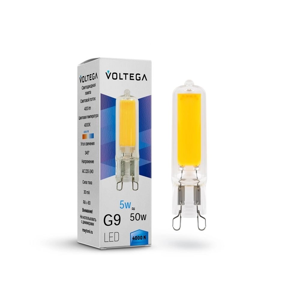Где купить Светодиодная лампа Voltega Simple Capsule 5W 4000K G9 (7182) Voltega 