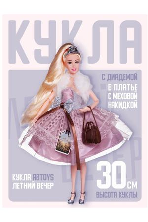 Кукла ABtoys с диадемой с меховой накидкой (PT-01636)