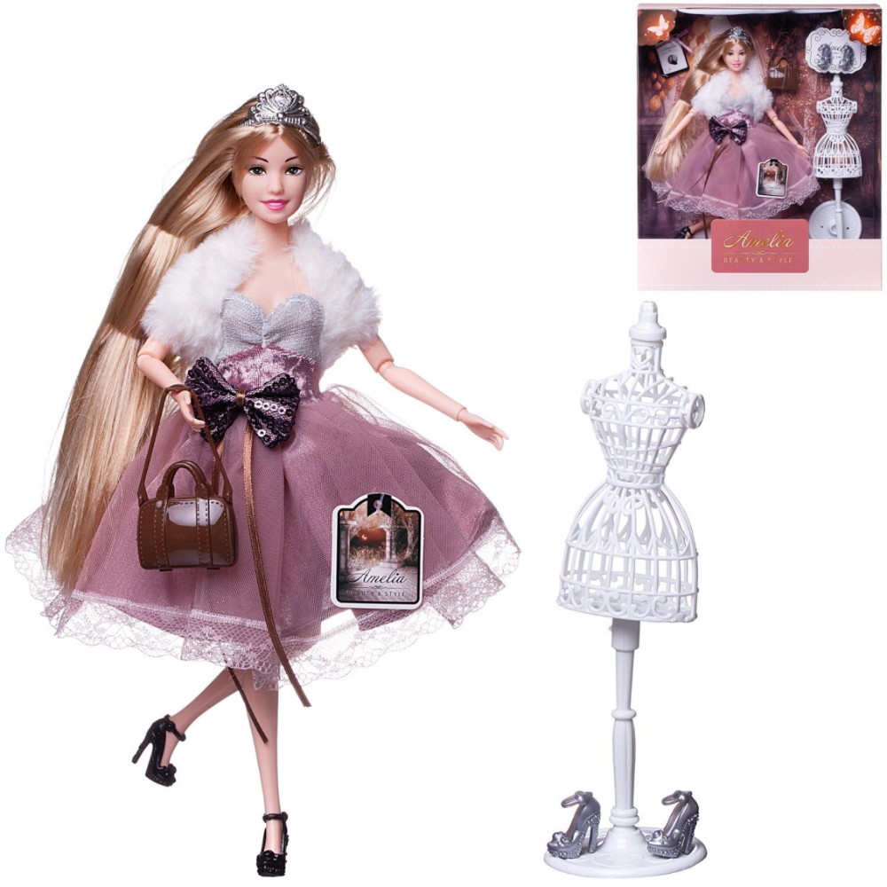 Где купить Кукла ABtoys в платье с меховой накидкой (PT-01641) ABtoys