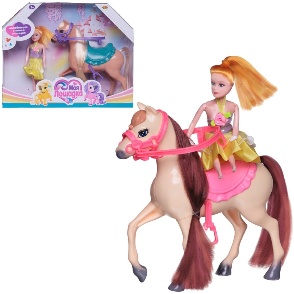 Где купить Лошадка и куколка ABtoys 2 вида в коллекции (PT-01457) в ассортименте ABtoys