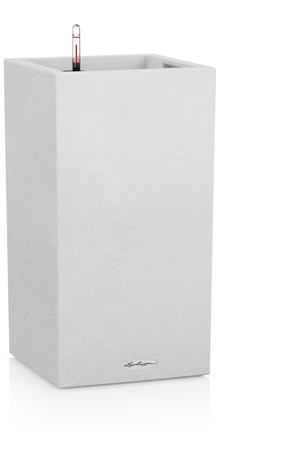 Кашпо с автополивом Lechuza Canto Stone кварцевый 30x30x57 см